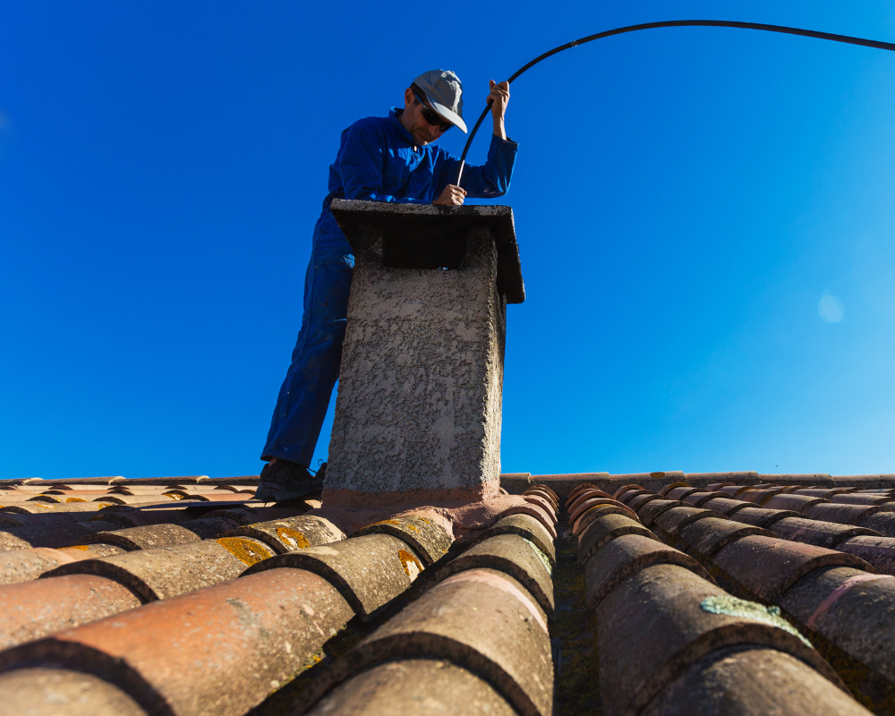 ramonage de cheminée à Zutkerque, Guemps
