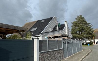 Pose de résine colorée sur toiture à Les Attaques (62730)